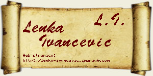 Lenka Ivančević vizit kartica
